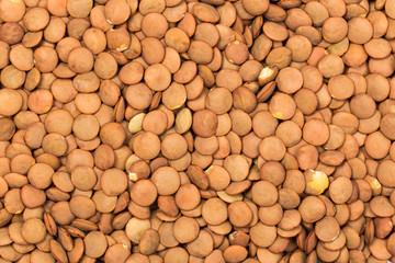 Lentils. Lentils background. Green lentils pattern. Natural organic lentils for healthy food