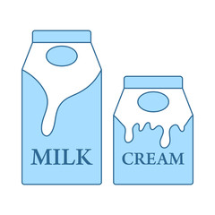 Milk And Cream Container Icon