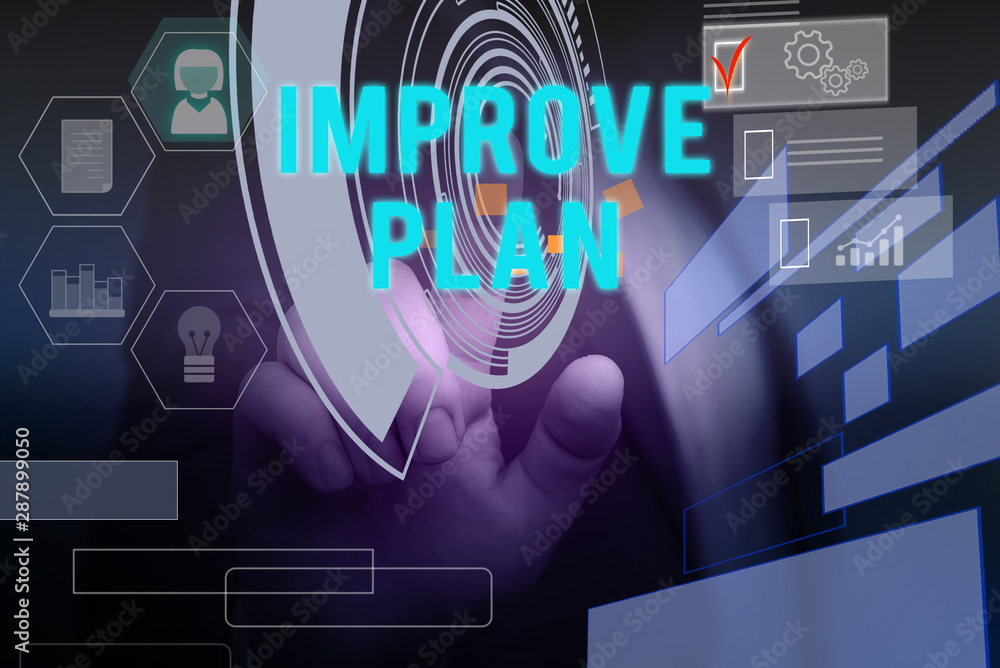 Poster text sign showing improve productivity. business photo text to increase the machine and process effi