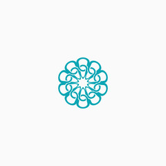 Circle Chain Abstract ornament Logo Icon Design template. Tech, Internet, Data, Crypto