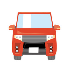 働く車のイラスト 自動車 ゴミ収集車 デフォルメ コミック アニメ調 ベクターデータ Wall Mural Globeds
