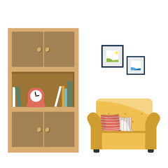 In the living room set. vector illustration