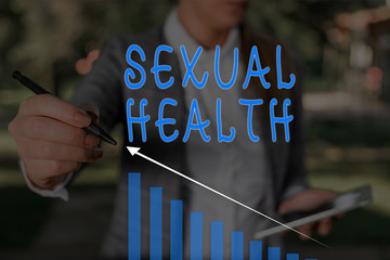 Word writing text Sexual Health. Business photo showcasing positive and respectful approach to...