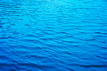 Copy space of surface blue water texture abstract background.