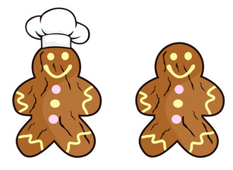 Cartoon funny gingerbread vector eps format