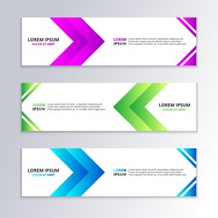 Fototapeta premium Business Banner Template, Gradient Color, Modern Layout, web header, footer, advertising