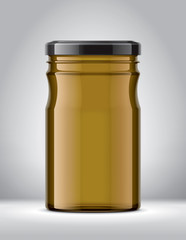 Glass Jar Mockup on Background. 
