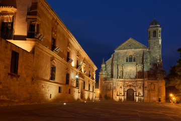 Fototapeta premium Sacra Capilla del salvador con fachada de estilo plateresco. Capilla renacentista. Ubeda, Jaén