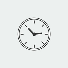 clock vector icon illustration design grey background