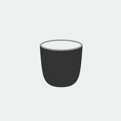 cup vector icon sign illustration grey background