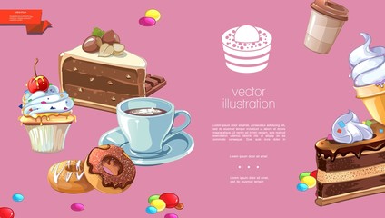 Cartoon Sweet Products Template