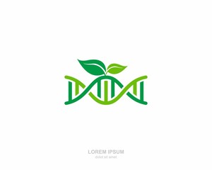DNA eco Logo vector design template
