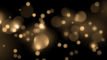 Luxury gold bokeh on black background