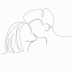 couple in love kisses