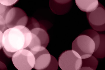 Pink color abstract bokeh. Christmas blurred background