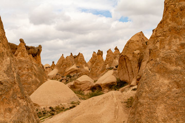 Fototapeta na wymiar Tuff stone formations