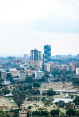 Obraz premium Aerial view of Uhuru Park in Nairobi, Kenya