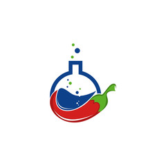 Lab Vegan Chili Science Modern Icon Logo Element Design Template