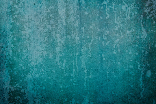blue turquoise old moldy wall