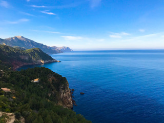 Fototapeta premium PALMA DE MALLORCA, SPAIN, Balearic. West coast on the island of Palma de Mallorca. Landscape