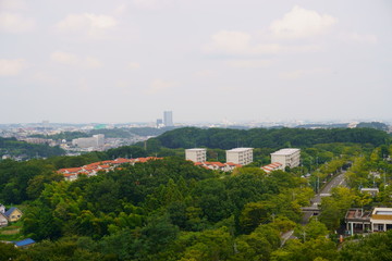 高層棟から見たグリーンヒル寺田団地