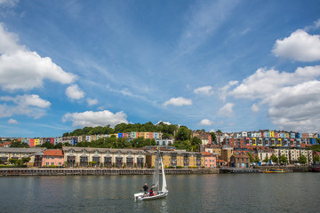 Fototapeta na wymiar Yachting in Bristol Harbour, UK