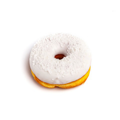 Sugar donut isolated on a white background.