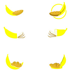 Banana bread logo design vector eps format