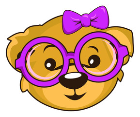 Sweety Girl bear mascot cartoon character design vector eps format