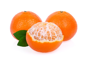 mandarin orange isolated on white background