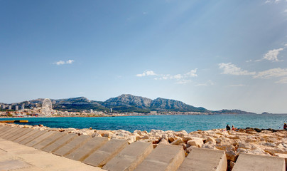 Fototapeta na wymiar Prado Beach, Marseille, France