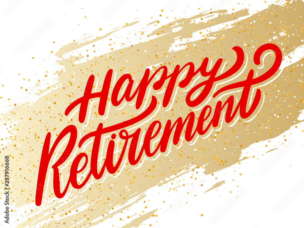 Poster happy retirement banner.