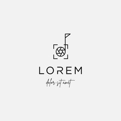 Music Camera Logo Template Vector Sign Design