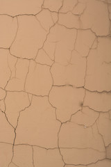 Cracked plastered wall
