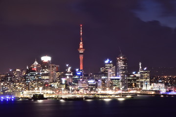 Fototapeta na wymiar Night view in Auckland, New Zealand