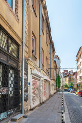 Fototapeta premium SOFIA, BULGARIA - 24 May 2018: Street view of downtown in Sofia, Bulgaria