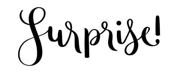Fototapeta premium SUSPRISE! vector brush calligraphy banner