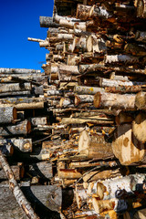 Harnosand, Sweden A stock yard of Swedish timber.