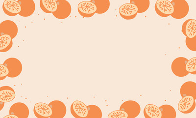 A small orange frame background