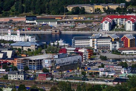 Sundsvall Sweden A View Over The City From A Local Mountaintop Stock Photo Adobe Stock