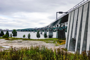 Sundsvall, Sweden The E-4 highway bridge.