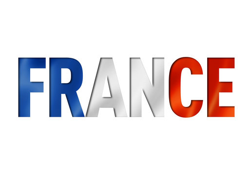 french flag text font