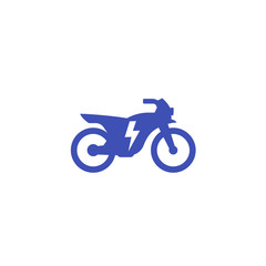 Obraz na płótnie Canvas Electric bike, motorcycle icon on white