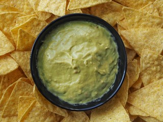 guacamole and tortilla chips