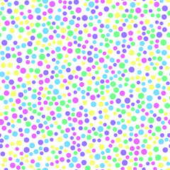 Multicoloured simple flat style light circle flares seamless texture. Vector illustration