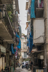 Fototapeta na wymiar View on streets of Naples, Italy