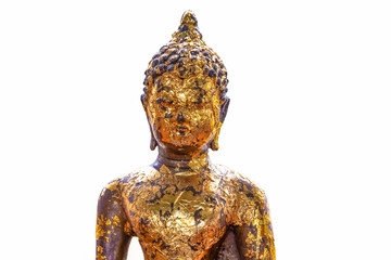 Buddha statue on a white background ,Thailand