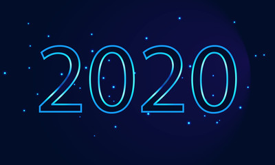 Naklejka premium New year 2020 Background