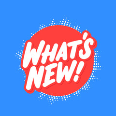 What's new. Vector lettering banner.