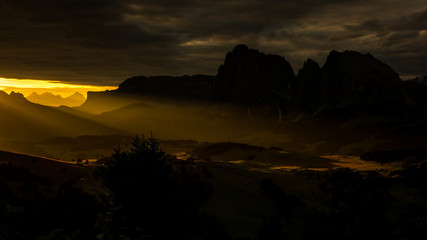 Sonnenaufgang Seiser Alm